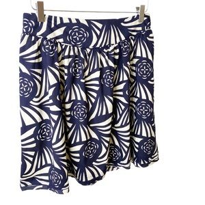 Corey Lynn Calter Navy Blue & White Skirt Medium